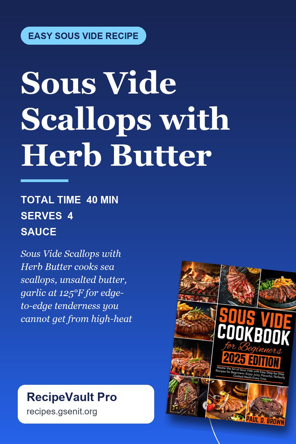 Sous Vide Scallops with Herb Butter