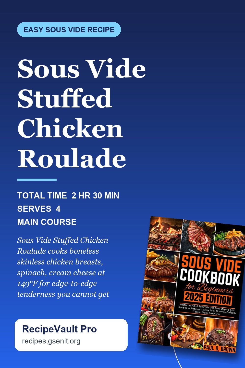 Sous Vide Stuffed Chicken Roulade