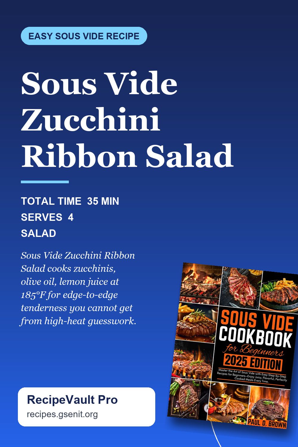 Sous Vide Zucchini Ribbon Salad Pinterest Pin